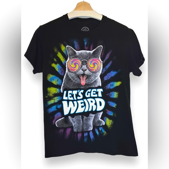 CAT “Let’s Get Weird” Trippy Short Sleeve Tee | by- DOM “it’s all about the art” - Picture 11 of 11